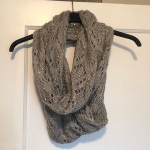 Sequined Knit Infinity Scarf